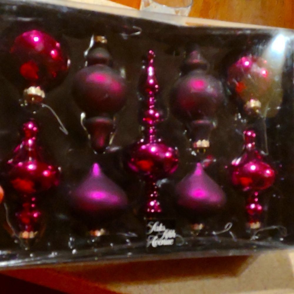 Saks Fifth Avenue Ornament and Topper Set Purple